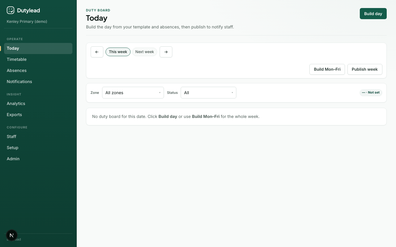 Portal sidebar navigation